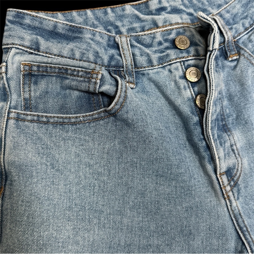 John Galt California Button Fly Ankle Jeans Size L Raw Hem - Picture 8 of 9
